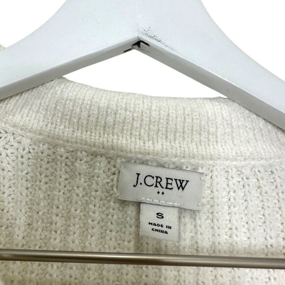 J.Crew Collared Knit Sweater Polo Ivory White Size Small - Picture 2 of 7